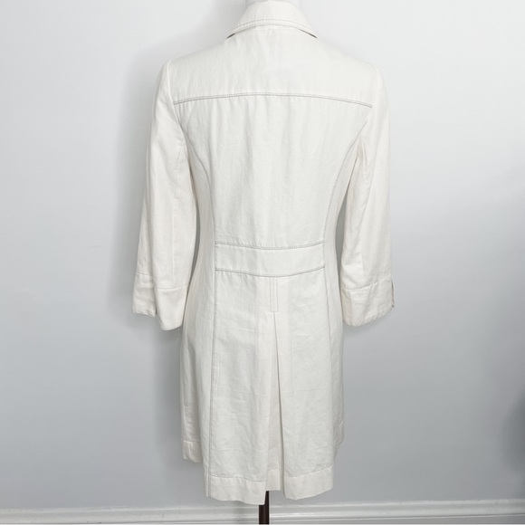 Anthropologie Burning Torch Hand Beaded Embellished Ivory Cotton Jacket Coat - Picture 5 of 13